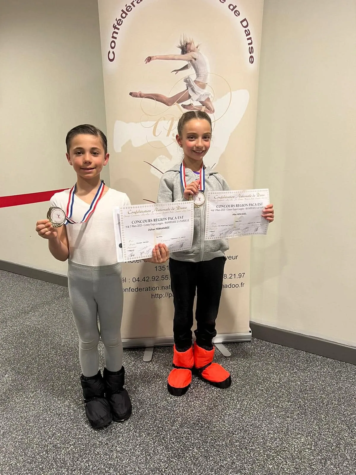 Deux élèves médaillés au Concours Région PACA Est de la Confédération Nationale de Danse