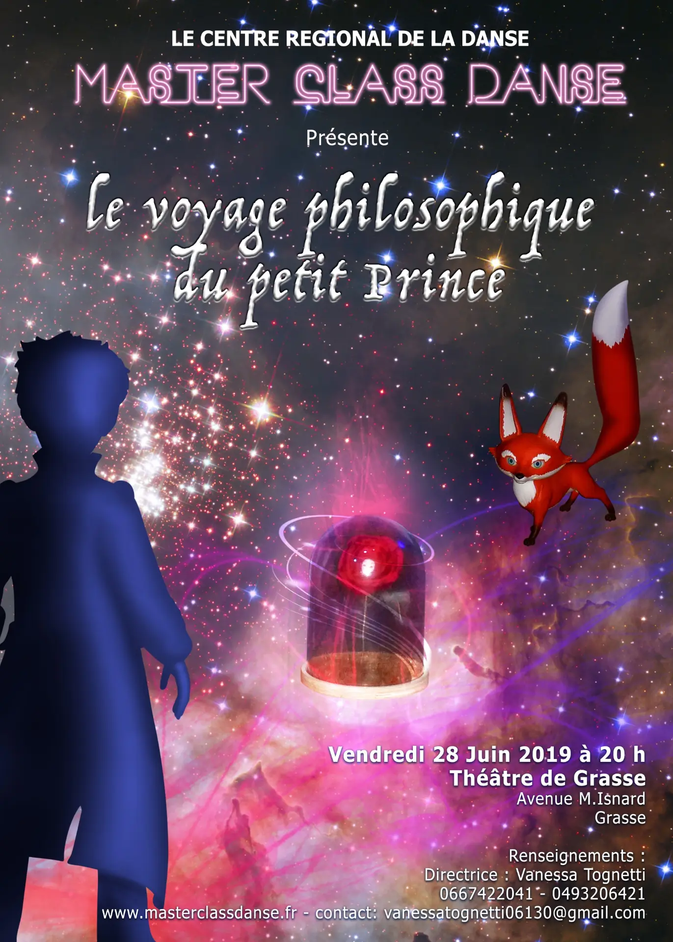 Affiche du spectacle « Le voyage philosophique du petit Prince » au Théâtre de Grasse